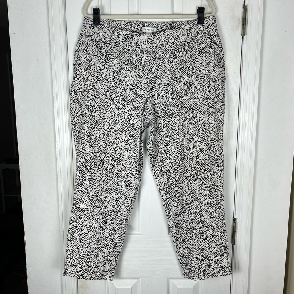 Rachel Zoe Leopard Print Capri Stretch Elastic Waist Pants Sz 18W